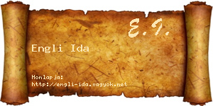 Engli Ida névjegykártya